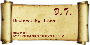 Drahovszky Tibor névjegykártya
