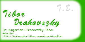 tibor drahovszky business card